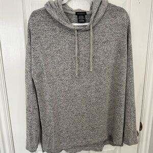 Max & Mia Gray Heathered Long-Sleeve Hooded Tee